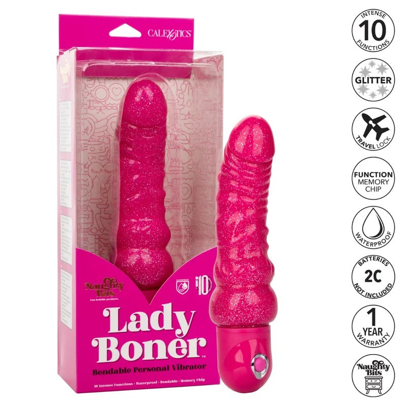 Calexotics–NaughtyBits“LadyBoner”PenisVibrator(GlitteryPink)
