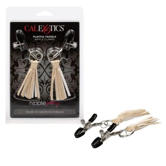 Calexotics–NipplePlayPlayfulTasselsAdjustableNippleClamps(Gold)