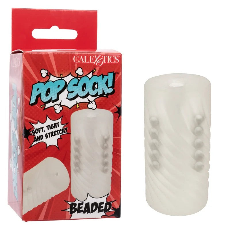 Calexotics–PopSockBeadedMasturbator(FrostedClear)