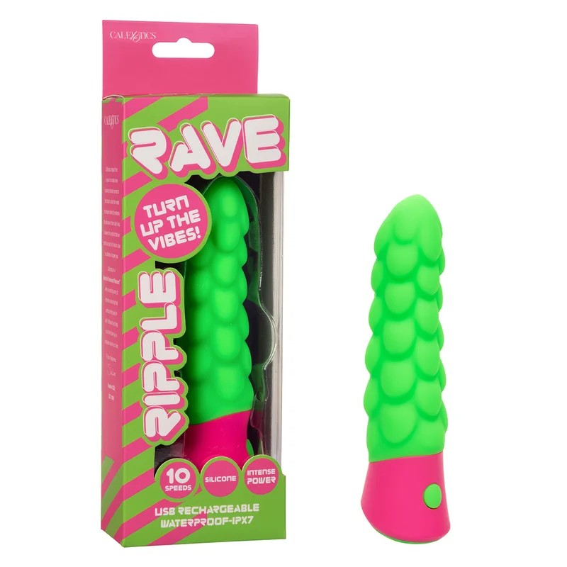 Calexotics–RaveRippleTexturedVibrator(Green)
