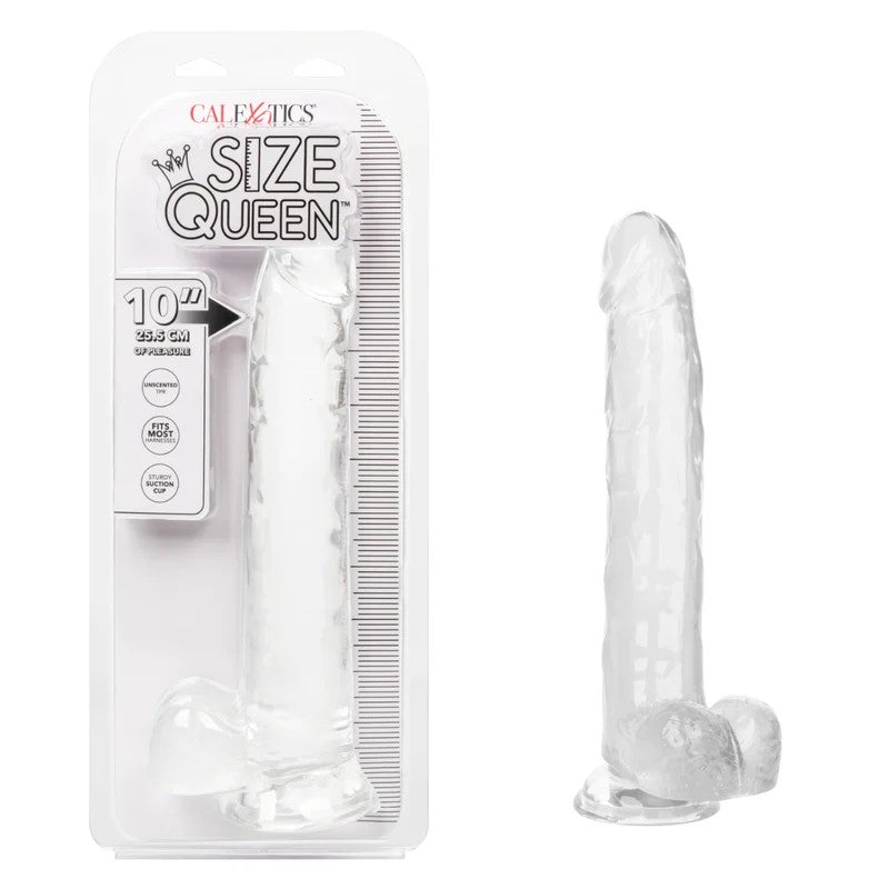 Calexotics–SizeQueen10″ClearDildowithSuctionCup(Clear)