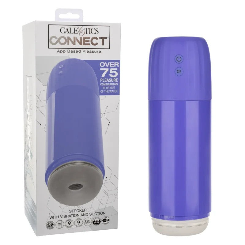 CalexoticsConnect–AppEnabledStrokerwithVibrationAndSuction(Purple)