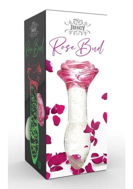 JuicyGlassRoseGlowInTheDarkButtPlug