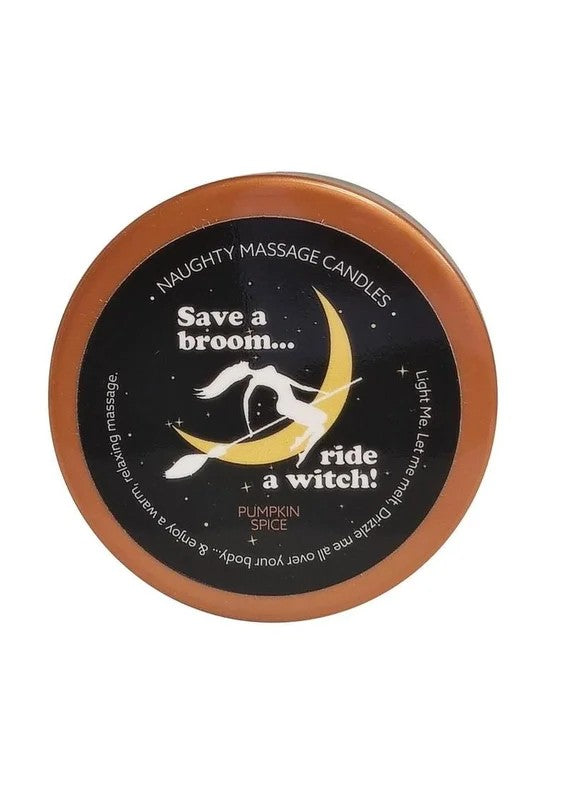 KamaSutraHalloweenMiniMassageCandle1ozRideAWitch–PumpkinSpice