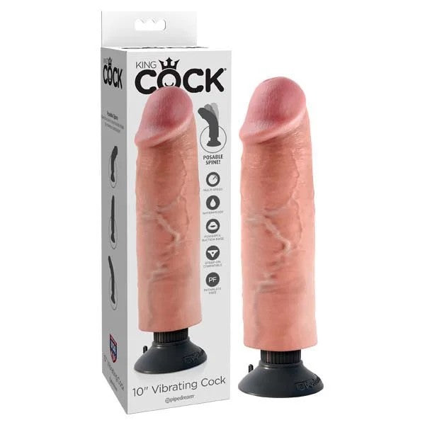 KingCock–10″VibratingCock(Flesh)
