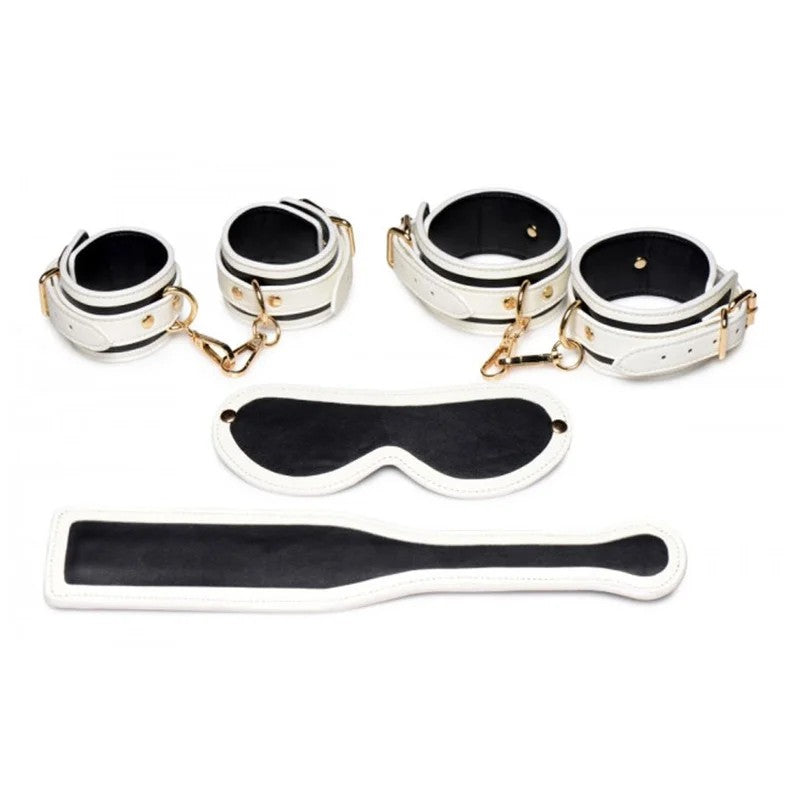 KinkInTheDarkGlowingCuffsBlindfoldAndPaddleBondageSet