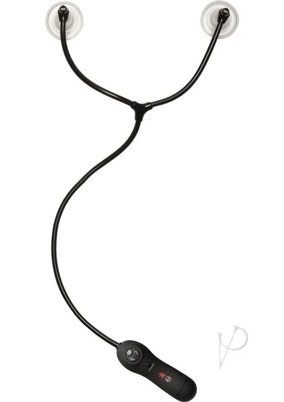 KinkSwellAutoVibratingNippleSuckerCupswithWiredRemoteControl