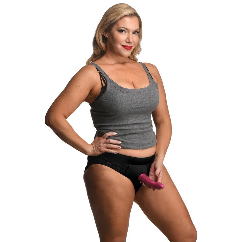 LaceEnvyBlackCrotchlessPantyHarness–2XL