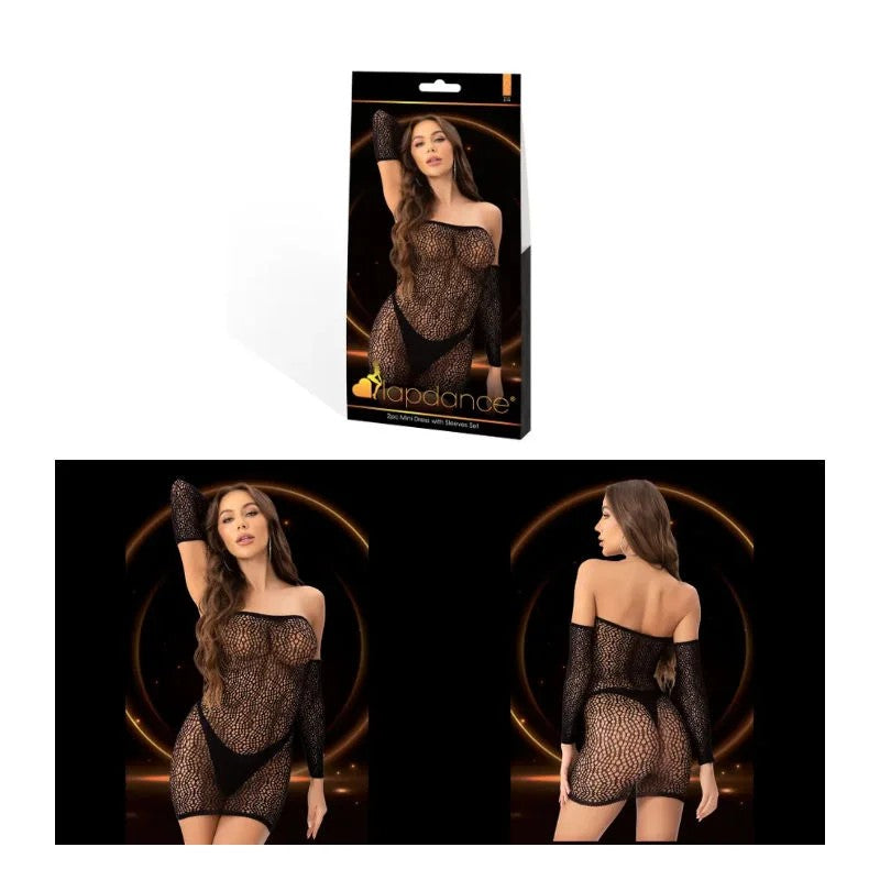 LAPDANCE–2pcMiniDressWithSleeves–(OneSize)(Black)