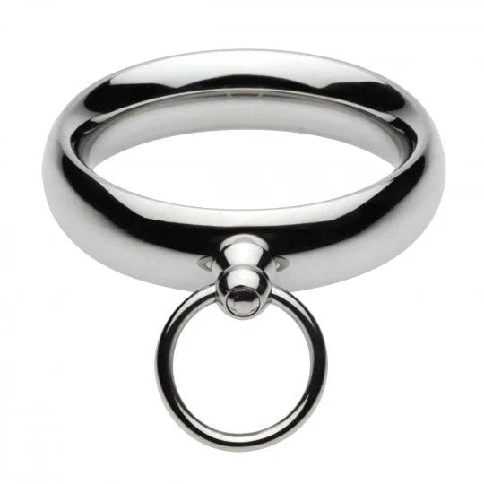 LeadMeStainlessSteelCockRingbyMasterSeriesinSizeS/MorM/L