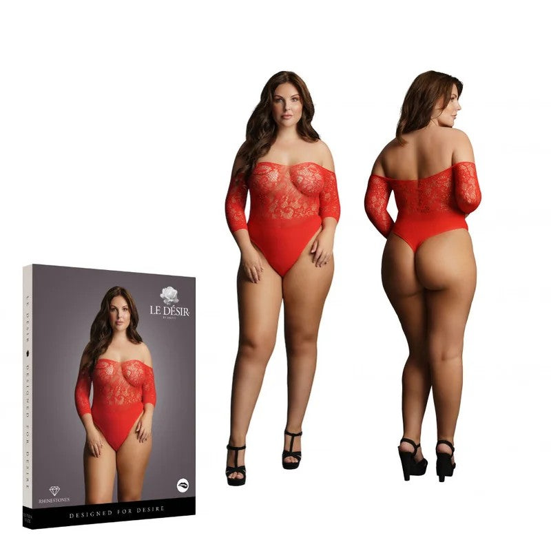 LeDesir–CrotchlessRhinestoneTeddy–Queen(Red)