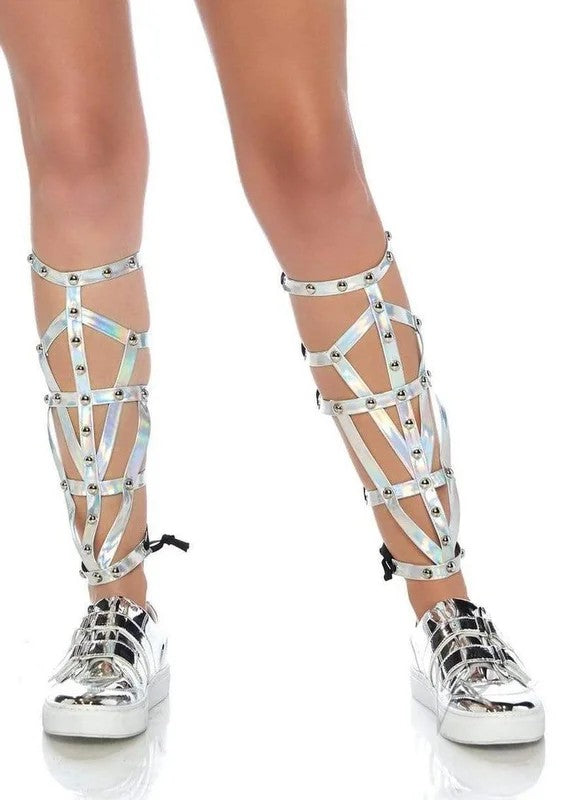 LegAvenueIridescentStuddedShinGuards