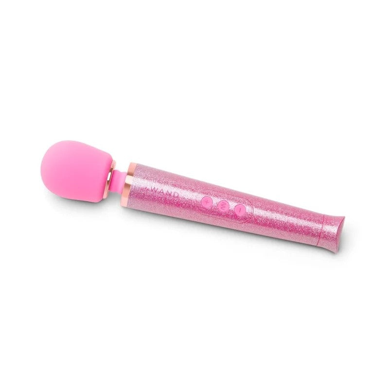 LeWand–“AllThatGlimmers”PetiteRechargeableWandMassager(GlitteryPink)