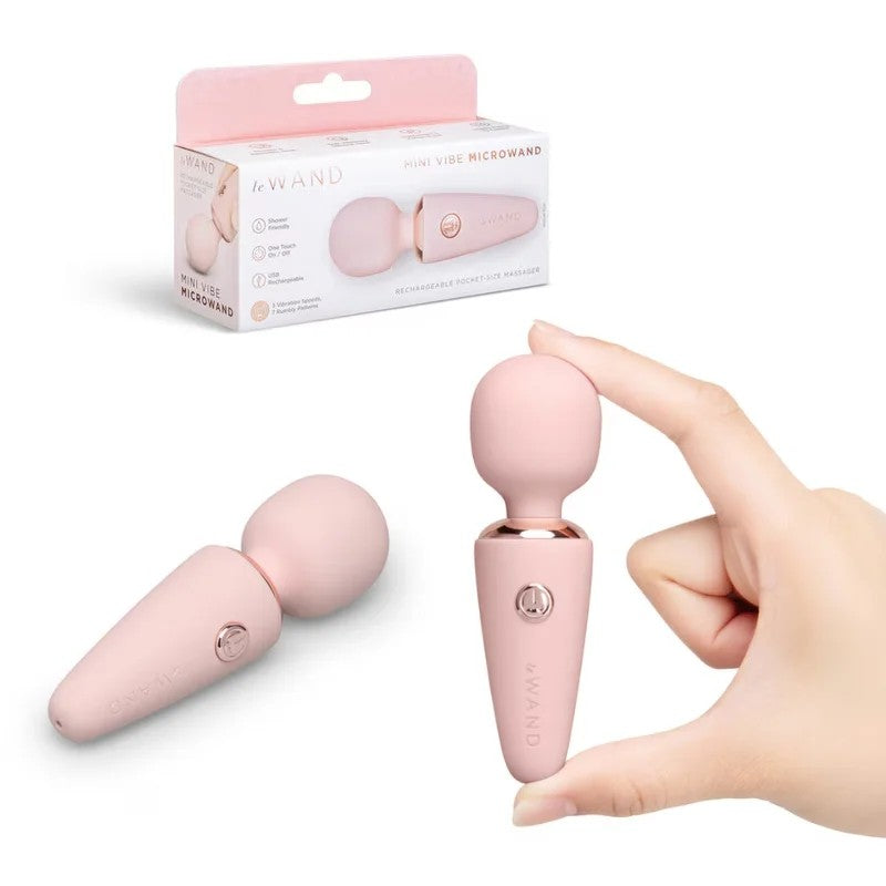 LeWand–MiniVibeMicrowandRechargeablePocketSizeMassager–(Pink)