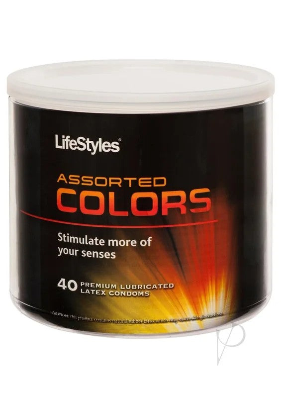 LifeStylesAssortedColors40PremiumLubricatedLatexCondoms