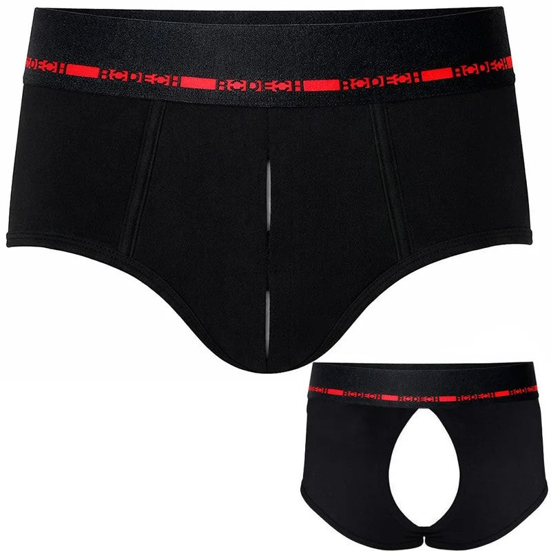 LimitedHighRiseBrief+CrotchlessHarness–Black