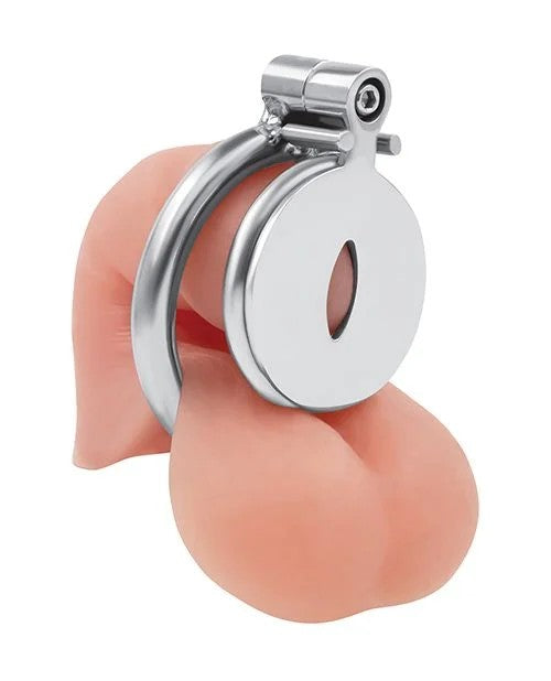 LockmasterStainlessSteelInvertedChastityCagewithCatsEye