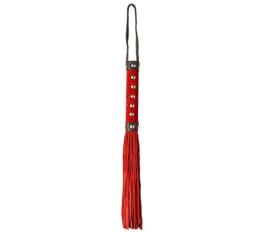 LoveinLeather–39cmSuedeCat‘o’NinesFlogger(Red)
