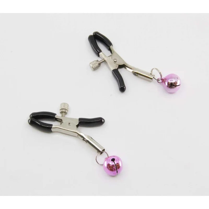 LoveInLeather–BabyPinkBellNippleClamps|AlligatorClip