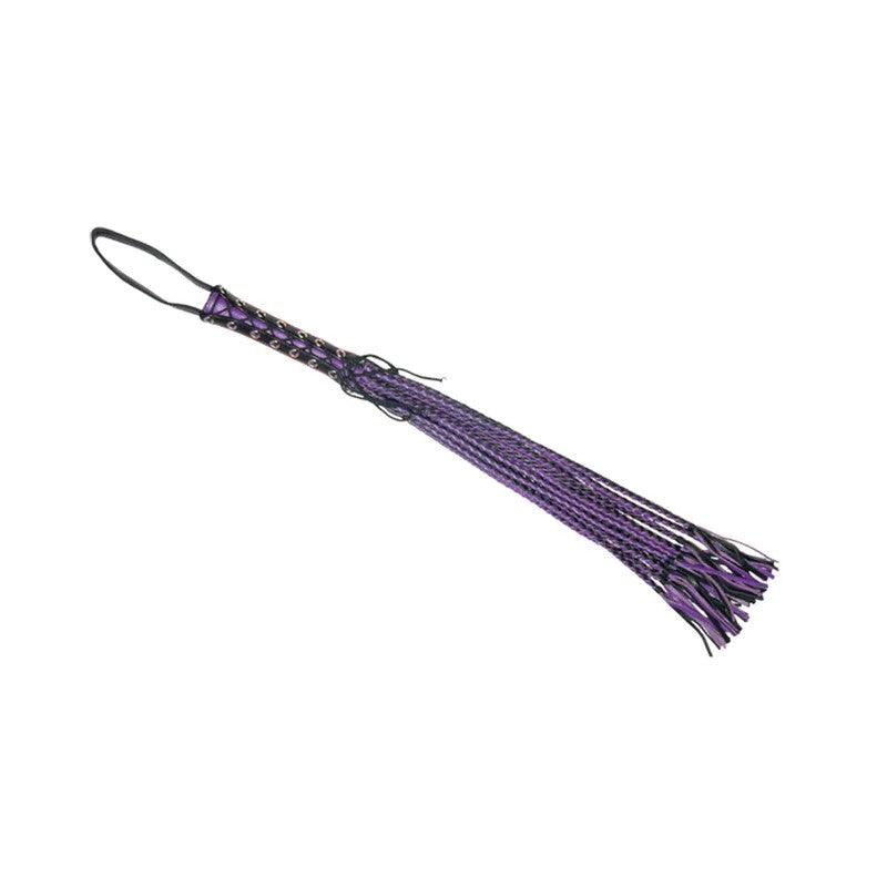 LoveInLeather–CorsetHandledWhip(Black/Purple)