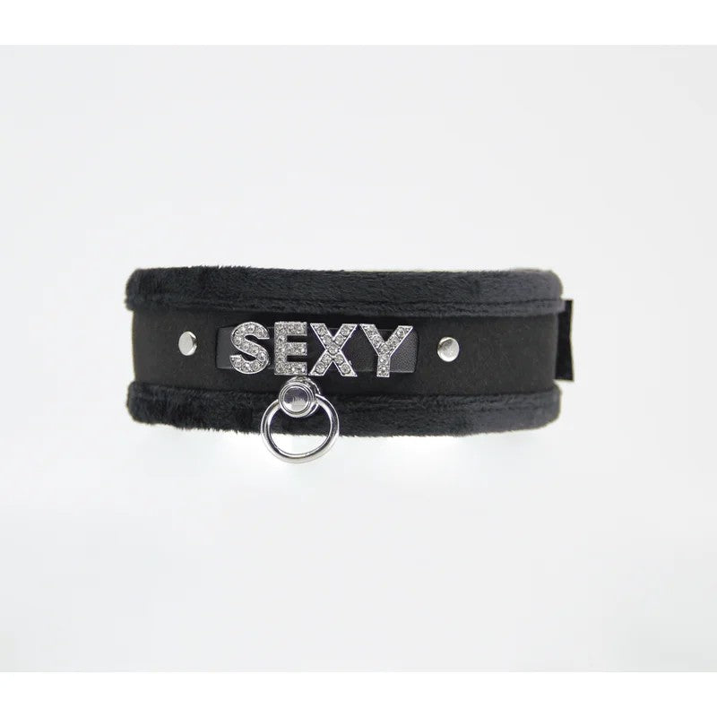 LoveInLeather–DiamanteSexyCollar|Black