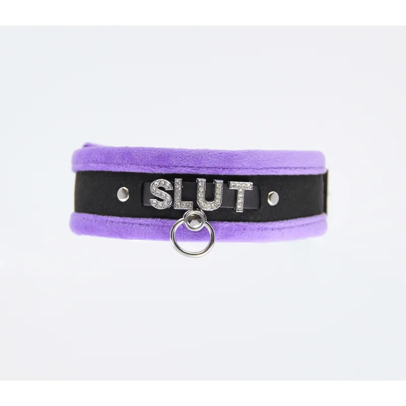 LoveInLeather–DiamanteSlutCollar|Purple