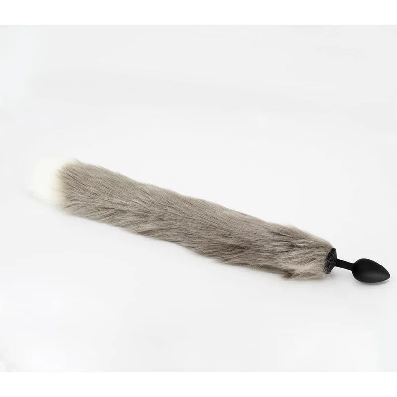 LoveInLeather–FoxtailButtPlug|SmallGrey