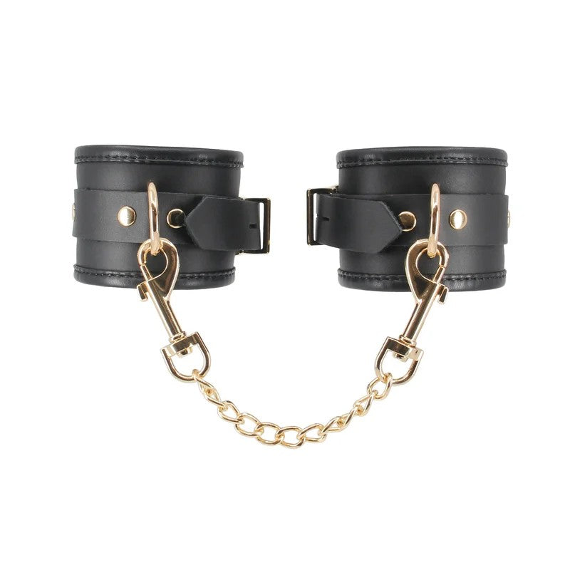 LoveInLeather–PaddedLeatherWristRestraints|RoseGold