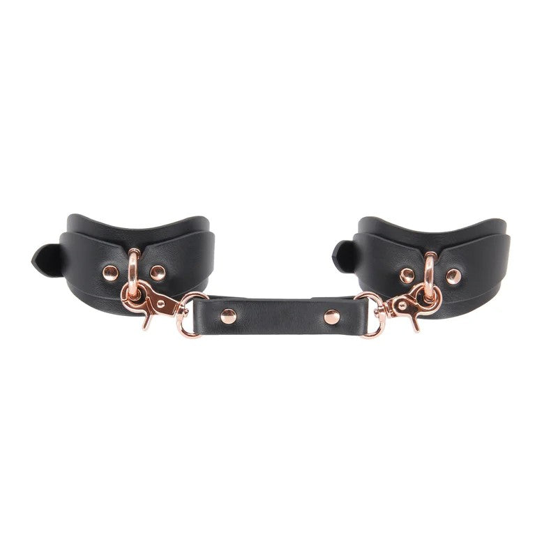 LoveInLeather–RoseGoldShapedAnkleCuffs|PremiumFauxLeather