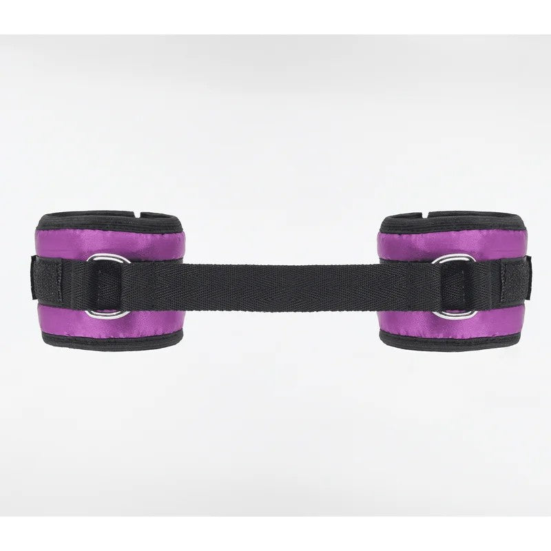 LoveInLeather–SatinWristRestraints|Purple