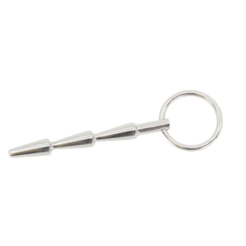 LoveInLeather–SolidRidgedPenisPlugw/Ring|UrethralSounding