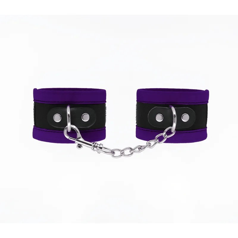 LoveInLeather–VelveteenWristRestraints|Purple