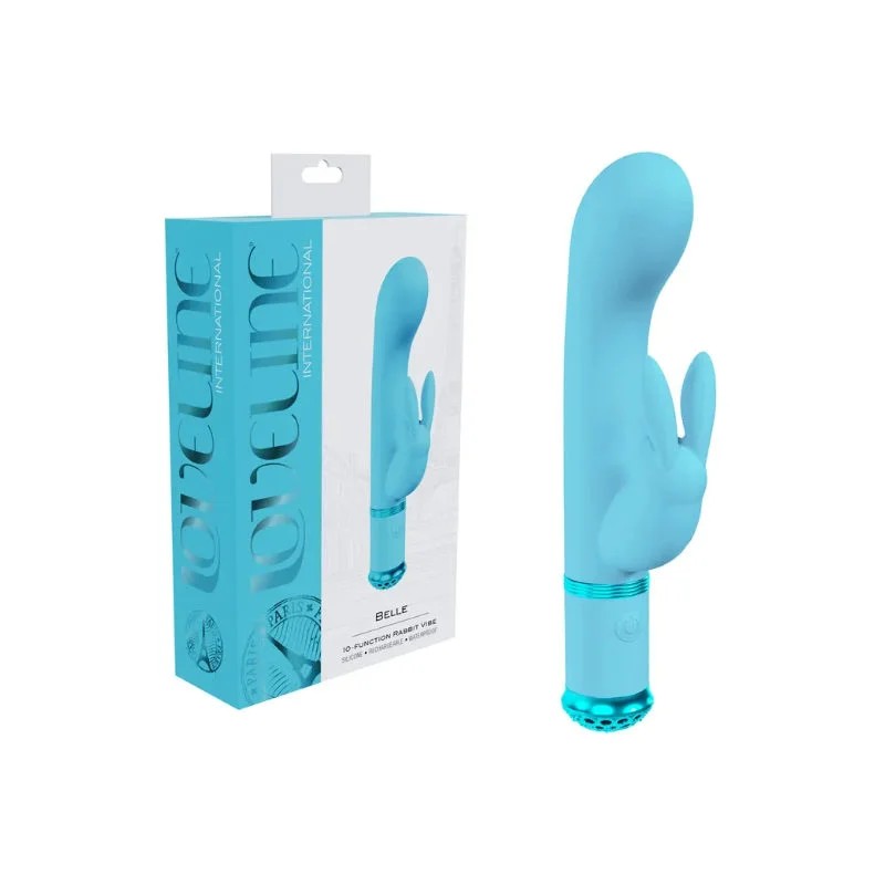 Loveline–‘Belle’DualMotorRabbitVibrator–(Blue)