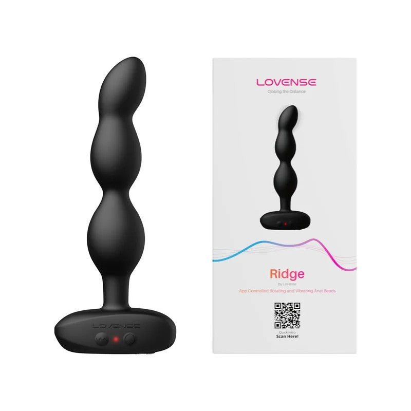 Lovense–“Ridge”App-controlledVibrating&RotatingTipAnalBeads(Black)