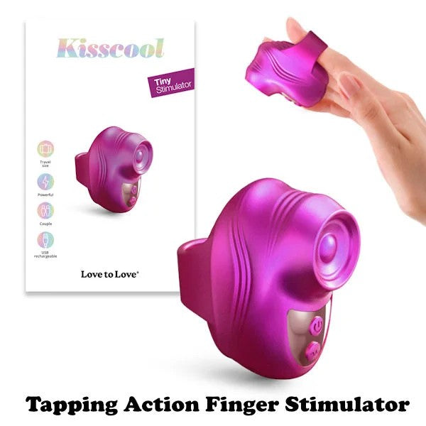 LoveToLove–“Kisscool”TappingFingerVibrator(IridescentBerry)