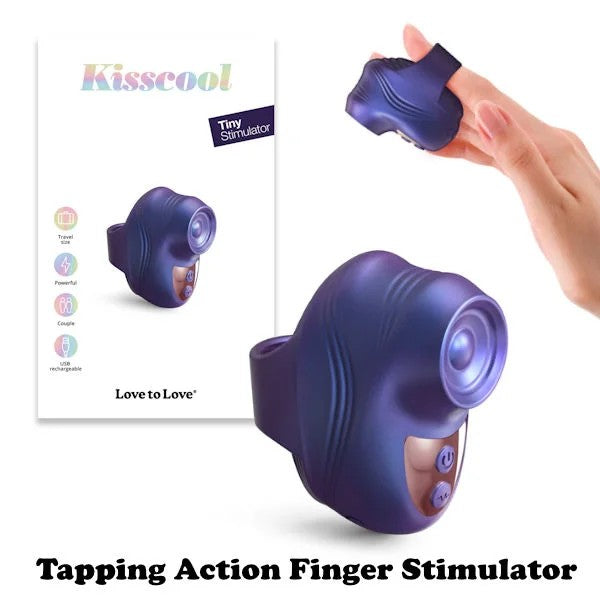 LoveToLove–“Kisscool”TappingFingerVibrator(IridescentIndigo)