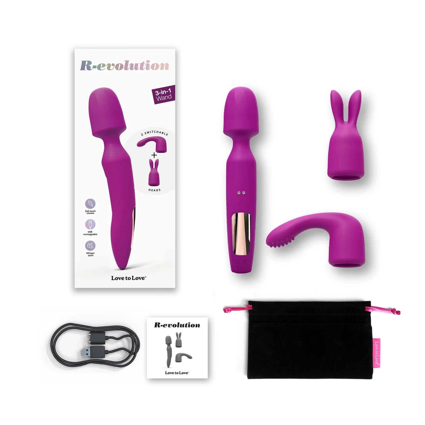 LoveToLove–“R-Evolution”3-In-1Wand(SweetOrchid)