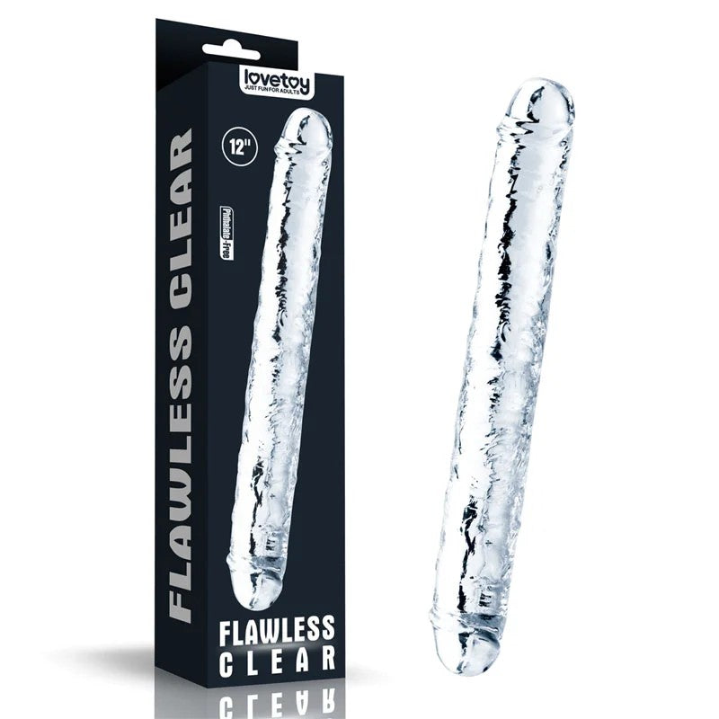 Lovetoy–FlawlessClear12″DoubleEndedDong(Clear)