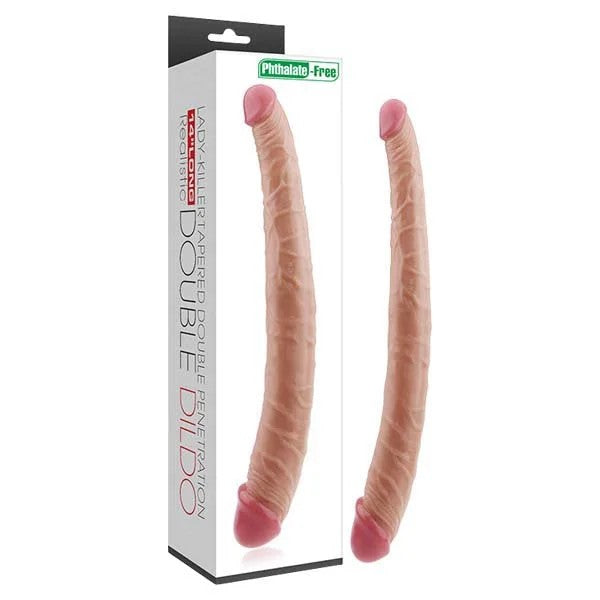 Lovetoy–LadyKiller14″DoubleEndedDildo(LightFlesh)