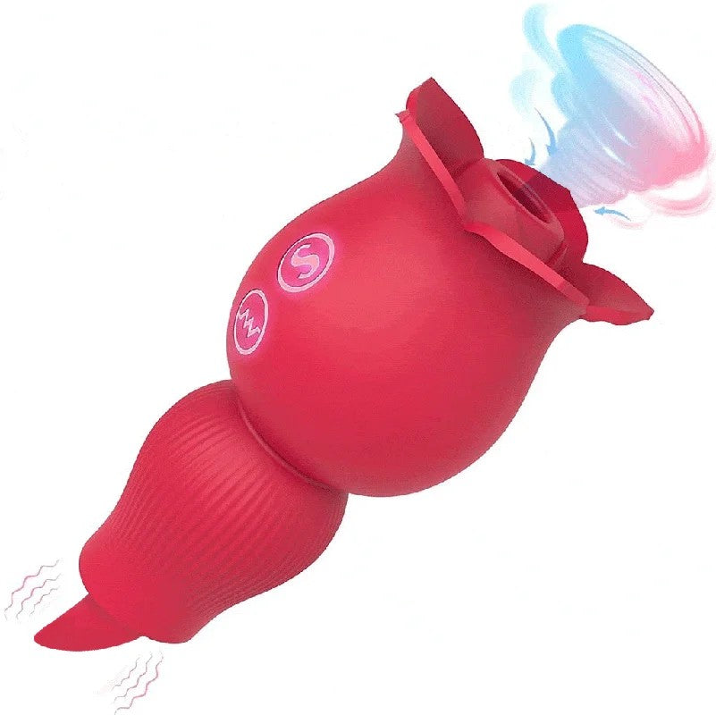 Lurevibe–RoseSuckingandTongueVibrator2in1RoseToy