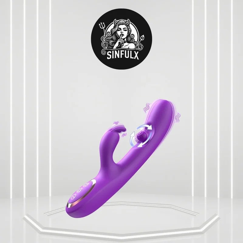 LustSparkG-Spot360°RotationRabbitDildoVibrator