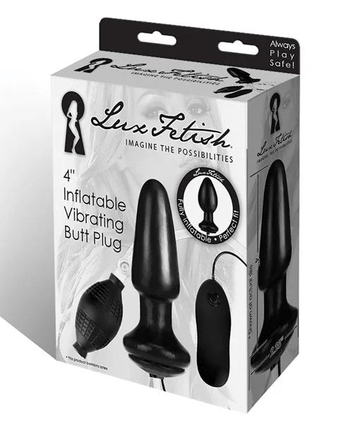 LuxFetish4″InflatableVibratingButtPlug