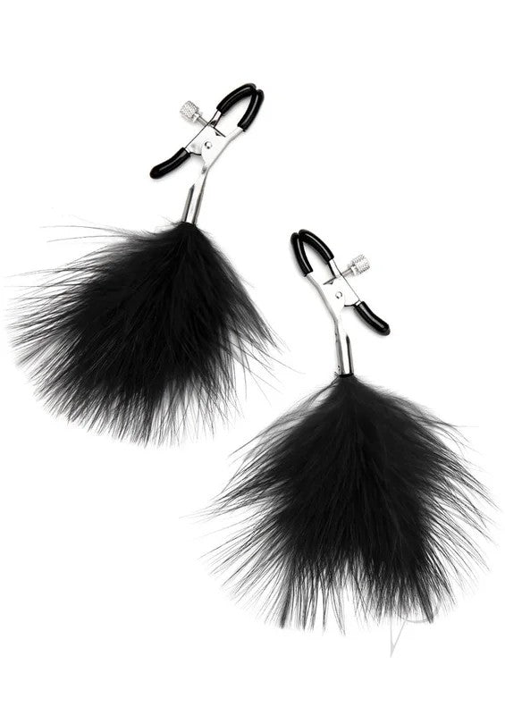 LuxFetishFeatherNippleClamps