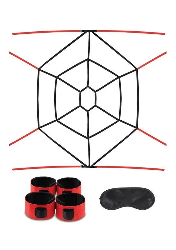 LuxFetishWebbedUpBedspreaderRestriantSystem