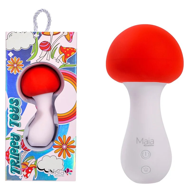 Maia–“Shroomie”MushroomWandVibrator(Red/White)