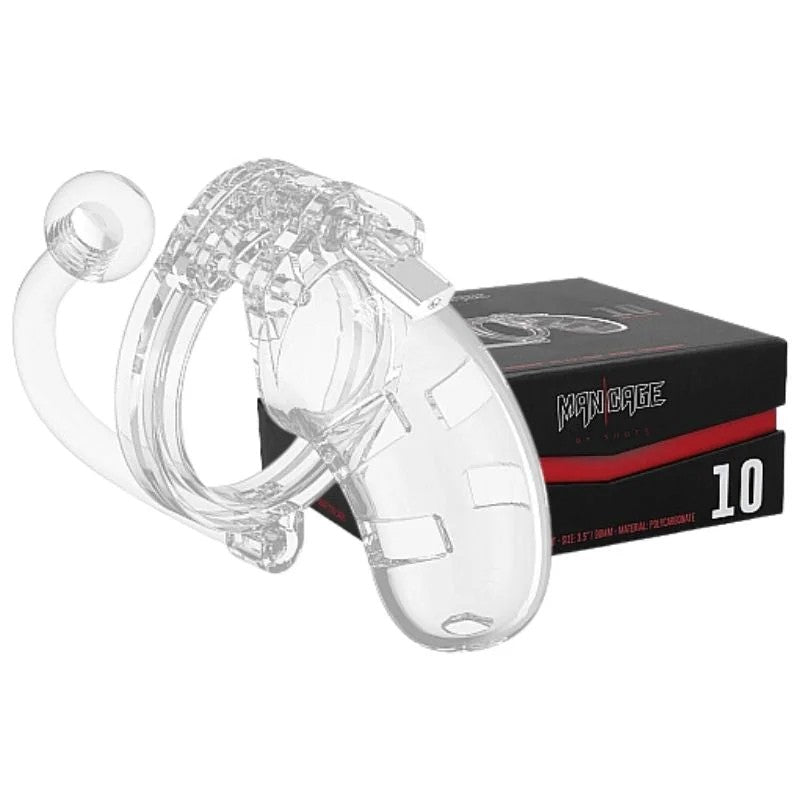 ManCage–No.10ChastityCockCagew/PlugTransparent|4.5″