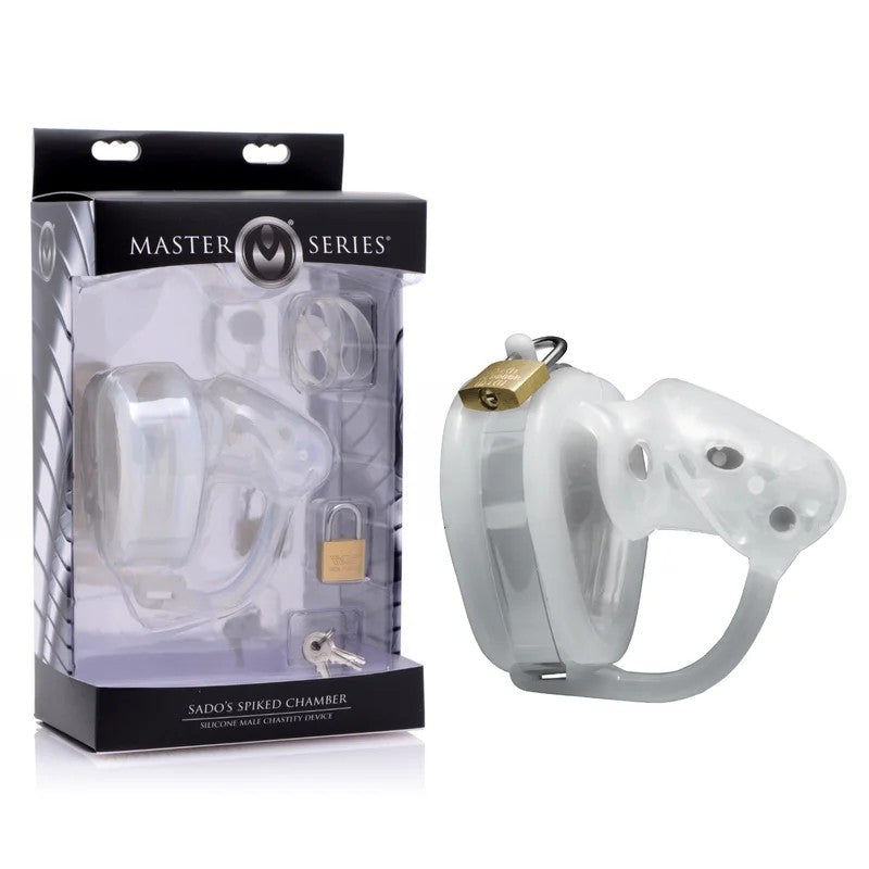 MasterSeries–“Sado’sSpikedChamber”SiliconeChastityDevice