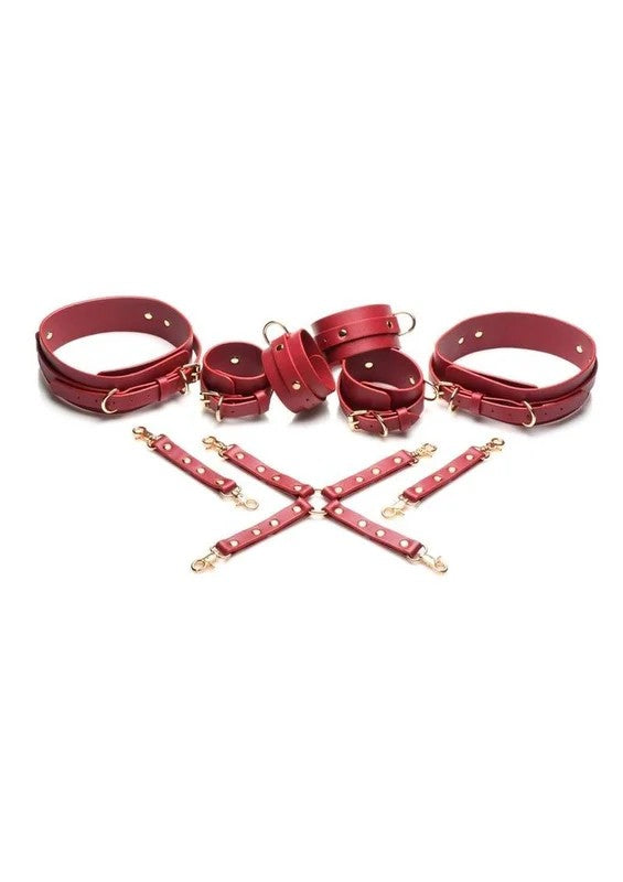 MasterSeriesCrimsonCaptiveThigh,Wrist,AnkleHogTieRestraints