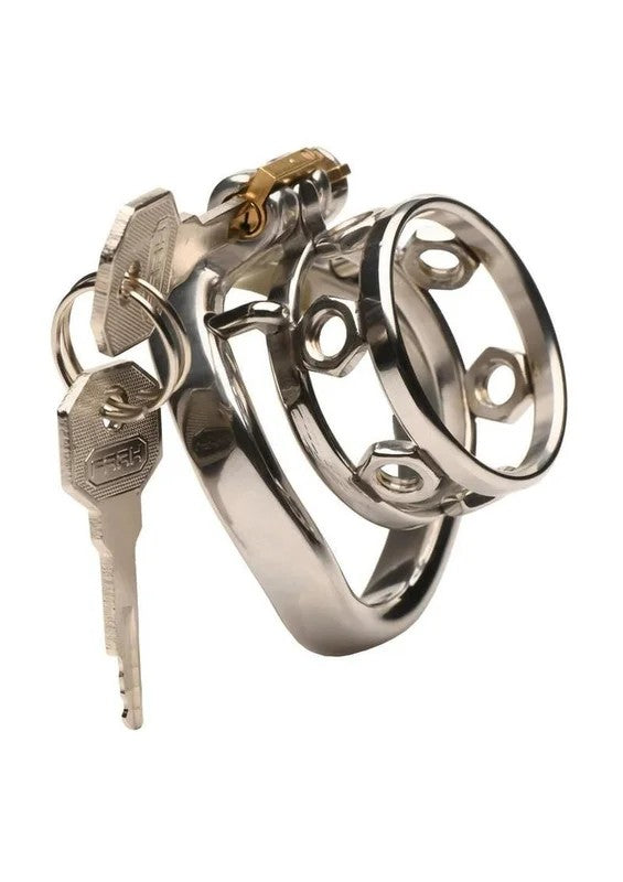 MasterSeriesPussyBoyMetalChastityCageStainless