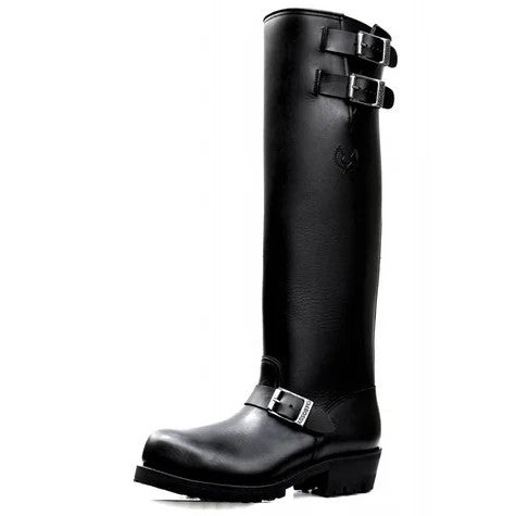 MetalEngineerBoss22”LeatherBoots–Embossy